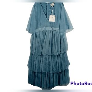 NWT Anaya with Love Short Sleeve Tiered Tulle Dress sz 1X